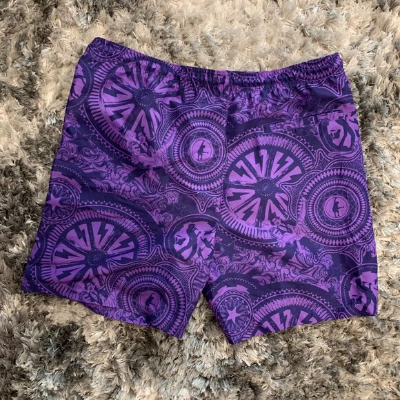 AC/DC Swim Trunks Mens LG Board Shorts Lined Mesh Drawstring Purple - Picture 6 of 6
